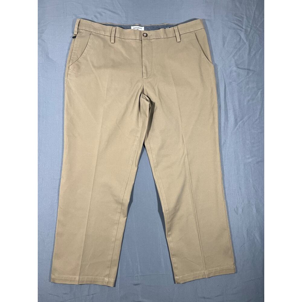 Dockers Pants Mens 40x29 Khaki Straight Fit Flat Front Casual Chino Beige